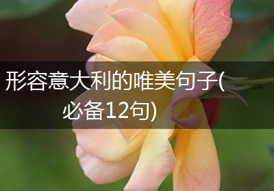 形容意大利的唯美句子(必备12句)