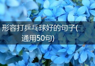 形容打乒乓球好的句子(通用50句)