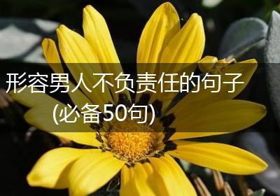 形容男人不负责任的句子(必备50句)