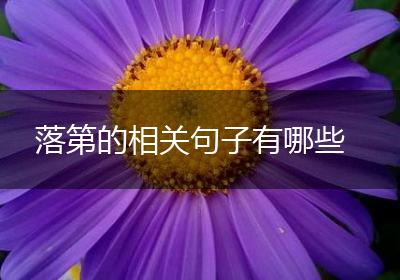 落第的相关句子有哪些