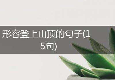 形容登上山顶的句子(15句)