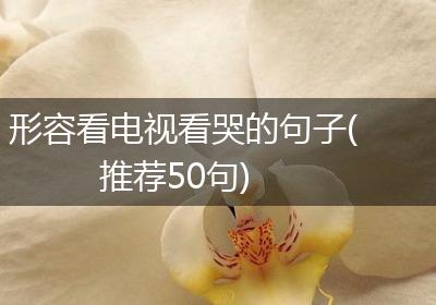 形容看电视看哭的句子(推荐50句)