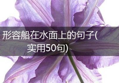 形容船在水面上的句子(实用50句)