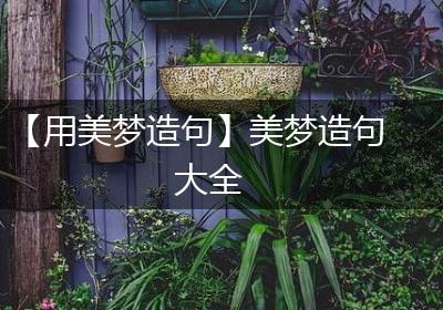 【用美梦造句】美梦造句大全