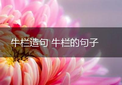 牛栏造句 牛栏的句子