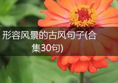 形容风景的古风句子(合集30句)