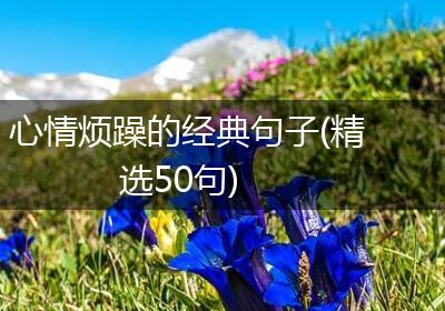 心情烦躁的经典句子(精选50句)