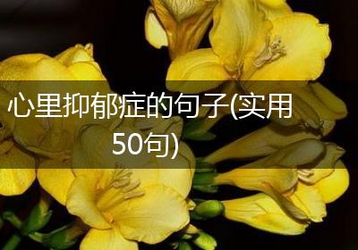 心里抑郁症的句子(实用50句)