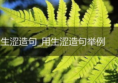 生涩造句_用生涩造句举例