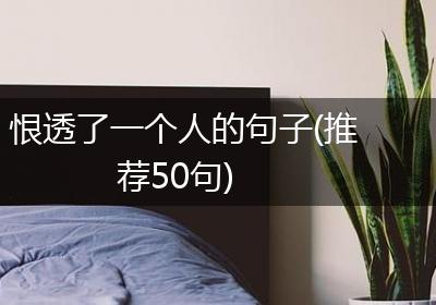 恨透了一个人的句子(推荐50句)
