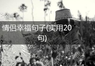 情侣幸福句子(实用20句)
