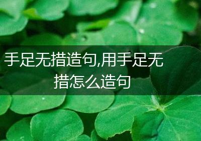 手足无措造句,用手足无措怎么造句
