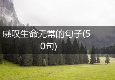 感叹生命无常的句子(50句)