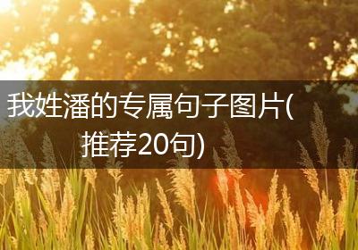 我姓潘的专属句子图片(推荐20句)
