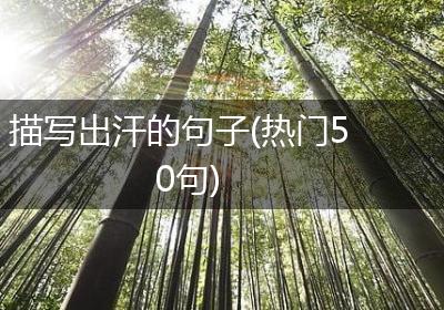 描写出汗的句子(热门50句)