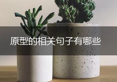 原型的相关句子有哪些