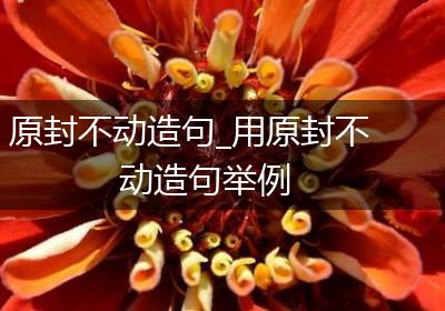 原封不动造句_用原封不动造句举例