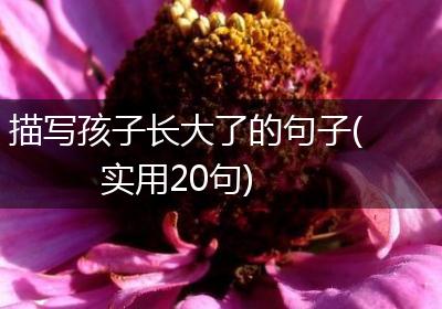 描写孩子长大了的句子(实用20句)