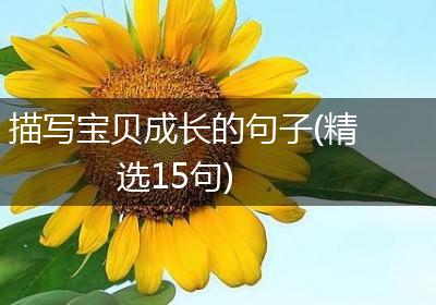 描写宝贝成长的句子(精选15句)