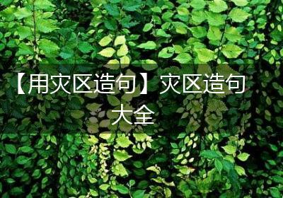 【用灾区造句】灾区造句大全