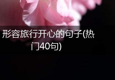 形容旅行开心的句子(热门40句)