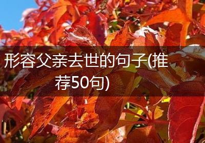 形容父亲去世的句子(推荐50句)
