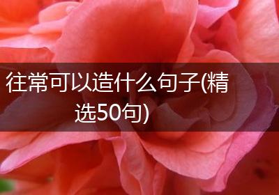 往常可以造什么句子(精选50句)