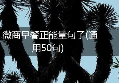 微商早餐正能量句子(通用50句)