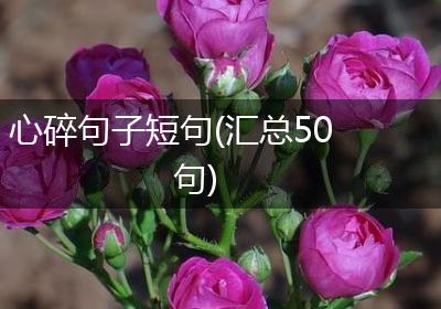心碎句子短句(汇总50句)