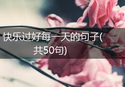 快乐过好每一天的句子(共50句)