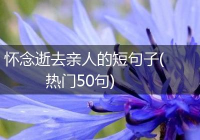 怀念逝去亲人的短句子(热门50句)