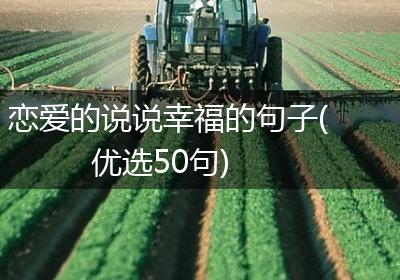恋爱的说说幸福的句子(优选50句)
