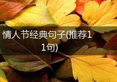 情人节经典句子(推荐11句)