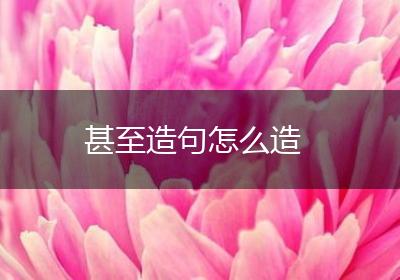 甚至造句怎么造