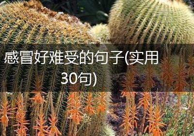 感冒好难受的句子(实用30句)