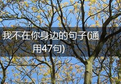 我不在你身边的句子(通用47句)