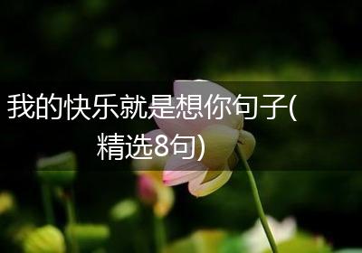 我的快乐就是想你句子(精选8句)