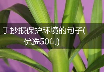 手抄报保护环境的句子(优选50句)