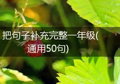 把句子补充完整一年级(通用50句)
