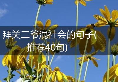 拜关二爷混社会的句子(推荐40句)