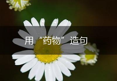 用“药物”造句