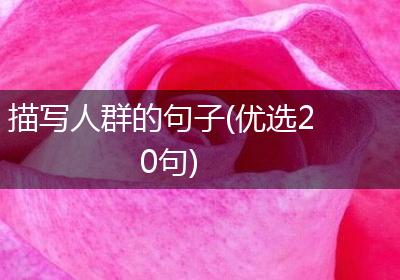 描写人群的句子(优选20句)