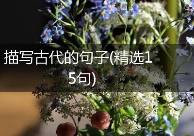 描写古代的句子(精选15句)