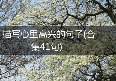 描写心里高兴的句子(合集41句)