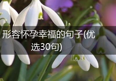 形容怀孕幸福的句子(优选30句)