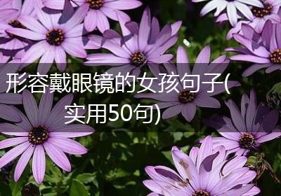 形容戴眼镜的女孩句子(实用50句)