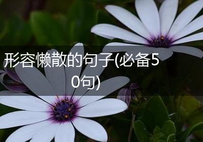 形容懒散的句子(必备50句)