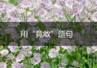 用“竟敢”造句