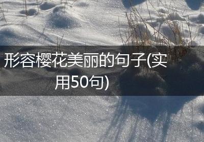 形容樱花美丽的句子(实用50句)
