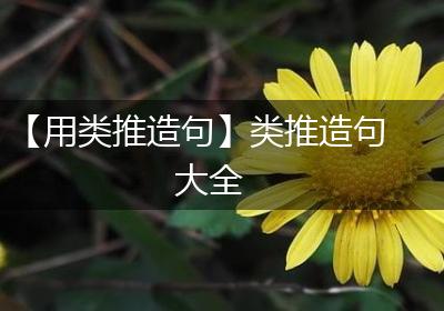 【用类推造句】类推造句大全